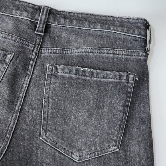 NWT Liverpool Kennedy Crop Straight Jeans Size 28 Black Distressed 90s Y2K - Picture 2 of 8